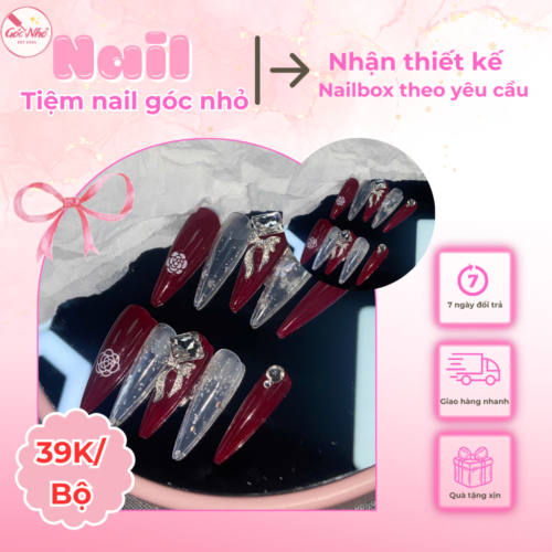 Nail Box Chanel Nơ Đỏ