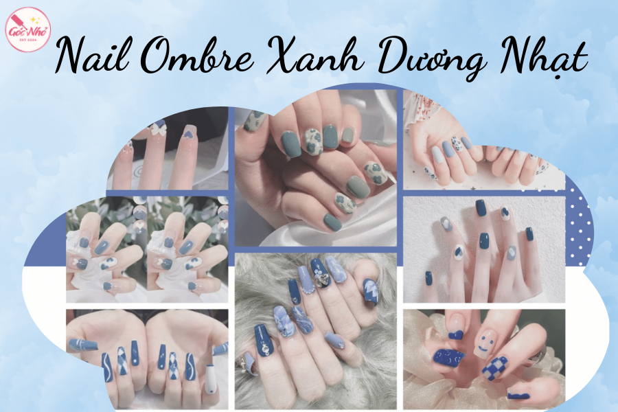 Nail Ombre Xanh Dương