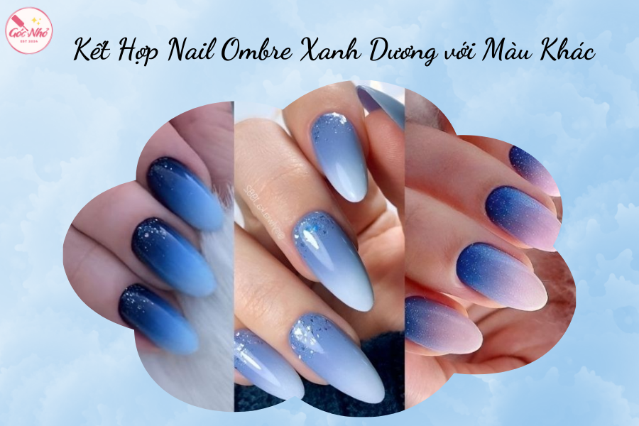 Nail Ombre Xanh Dương